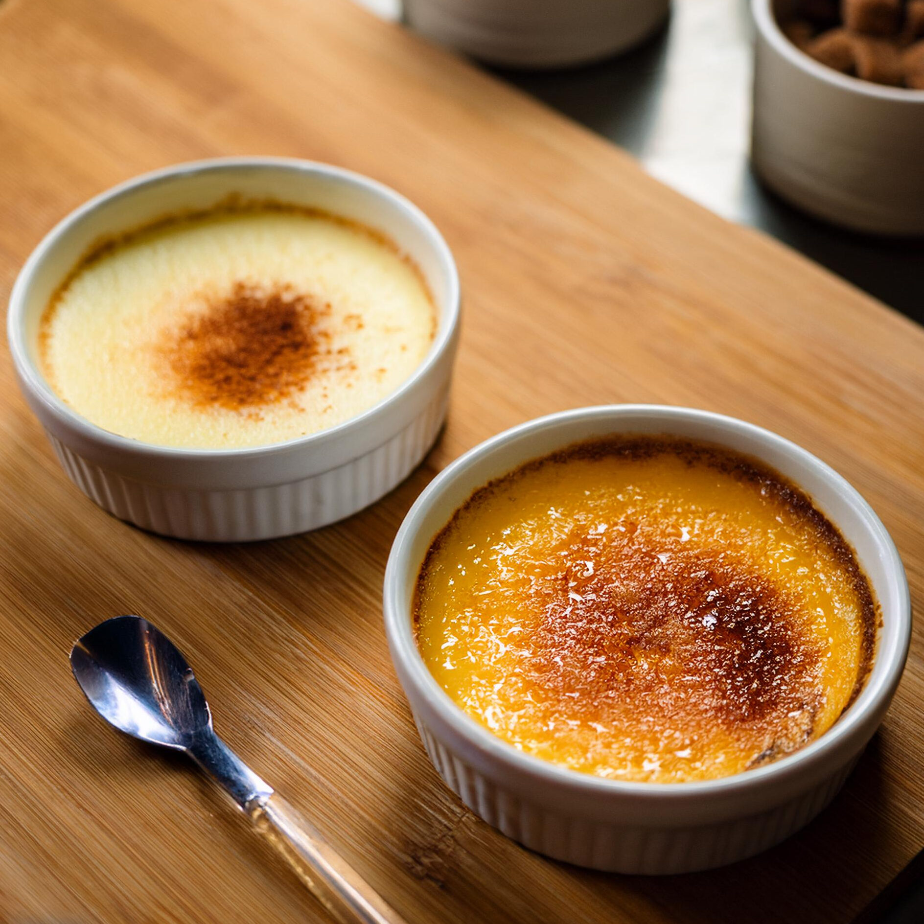 What's the difference between crème brûlée and custard?